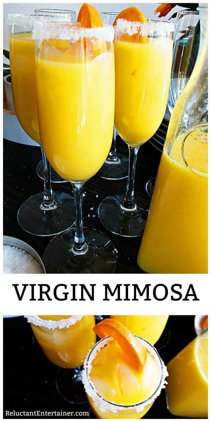 Virgin Mimosa Drink For Mother's Day Reluctant Entertainer