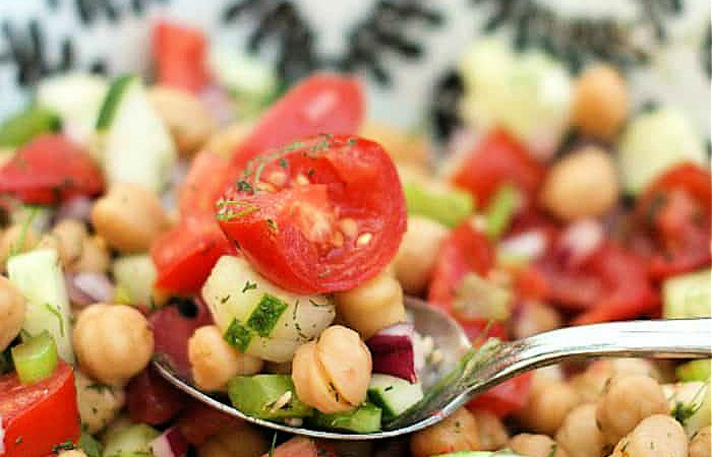 Cucumber and Chickpea Salads