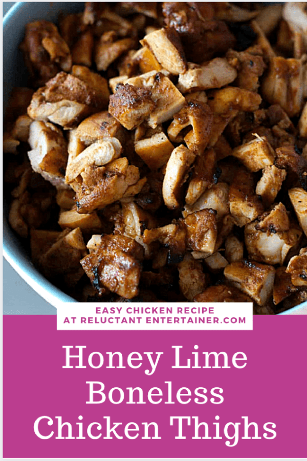 bowl of honey lime chicken thighs