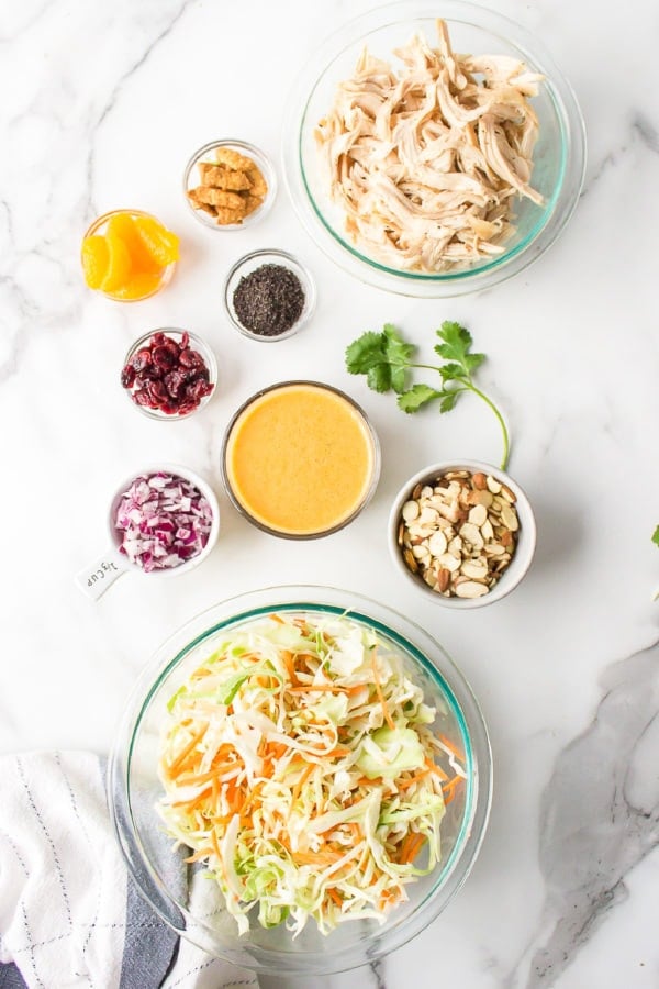 Asian Chicken Cranberry Salad ingredients