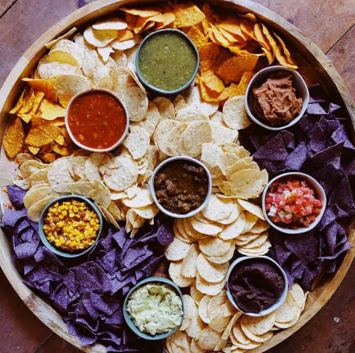 Best ever EPIC Chips and Salsa Board
