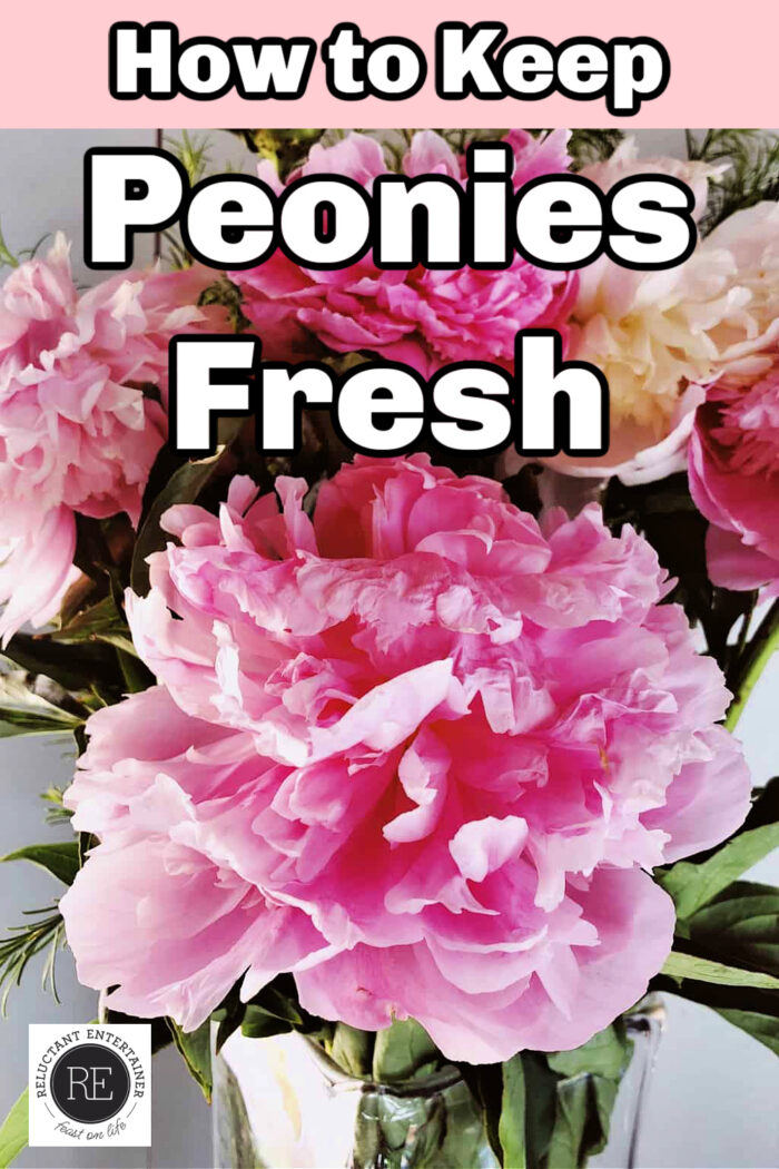 How to Keep Peonies Fresh for entertaining