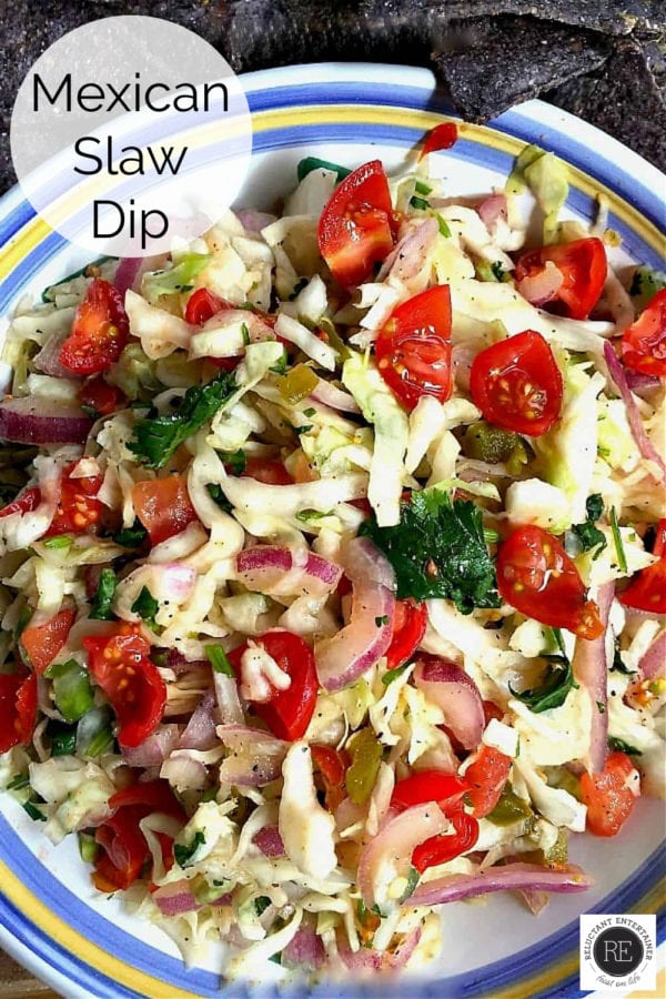 bowl of Mexican Slaw Dip