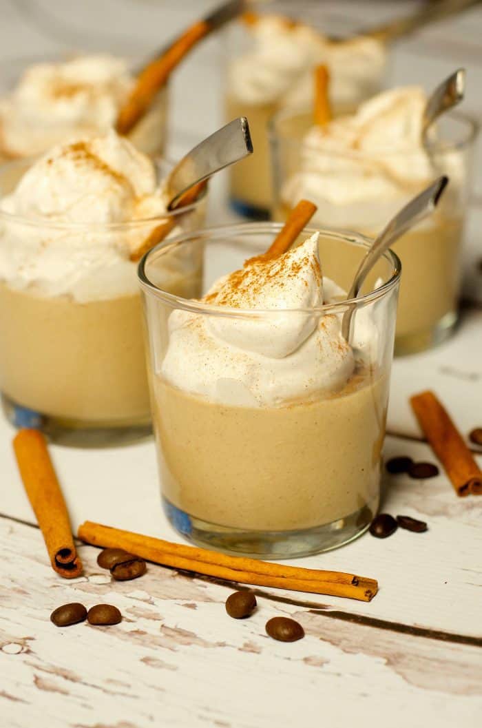 Coffee Cinnamon Pudding with Sweet Cream - Reluctant Entertainer