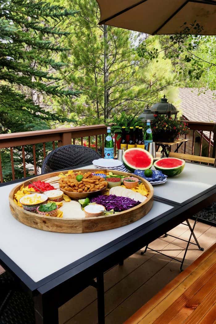 Outside Crunchy Breaded Fish Sticks Taco Board