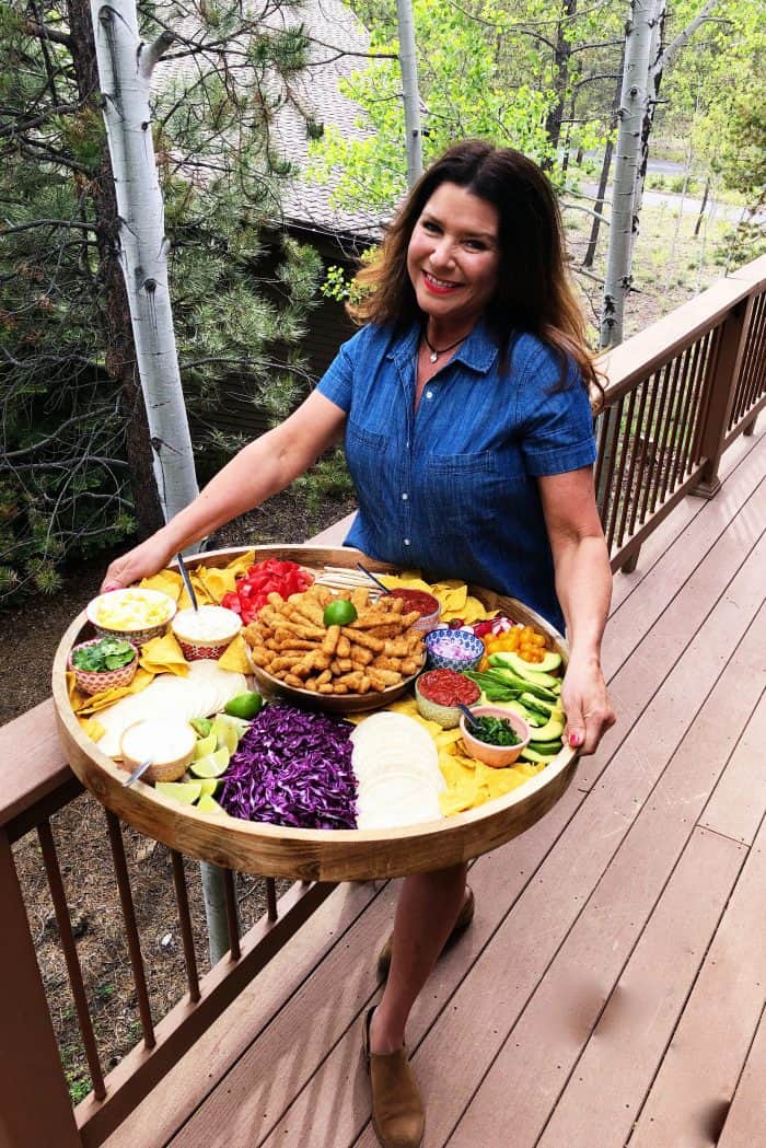 Large Crunchy Breaded Fish Sticks Taco Board