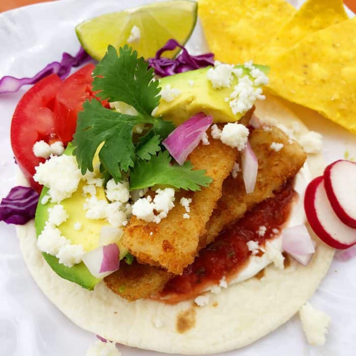 Best Crunchy Breaded Fish Sticks Taco