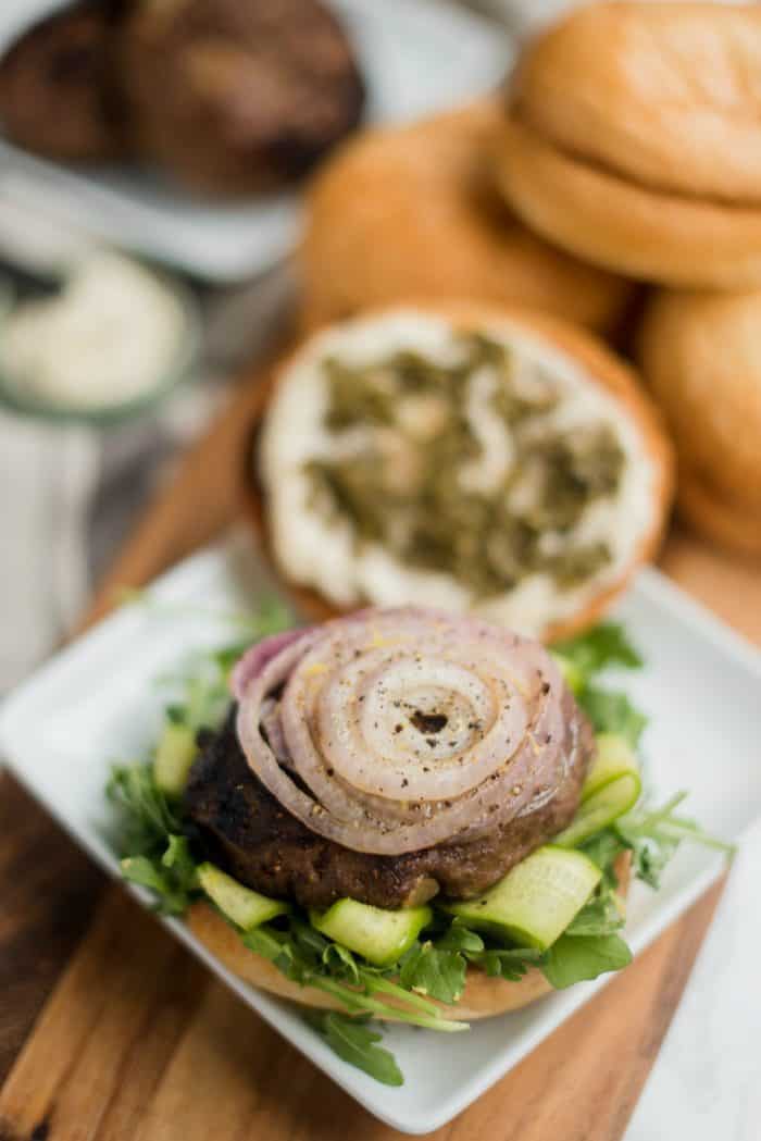delicious mint lamb burgers with fig