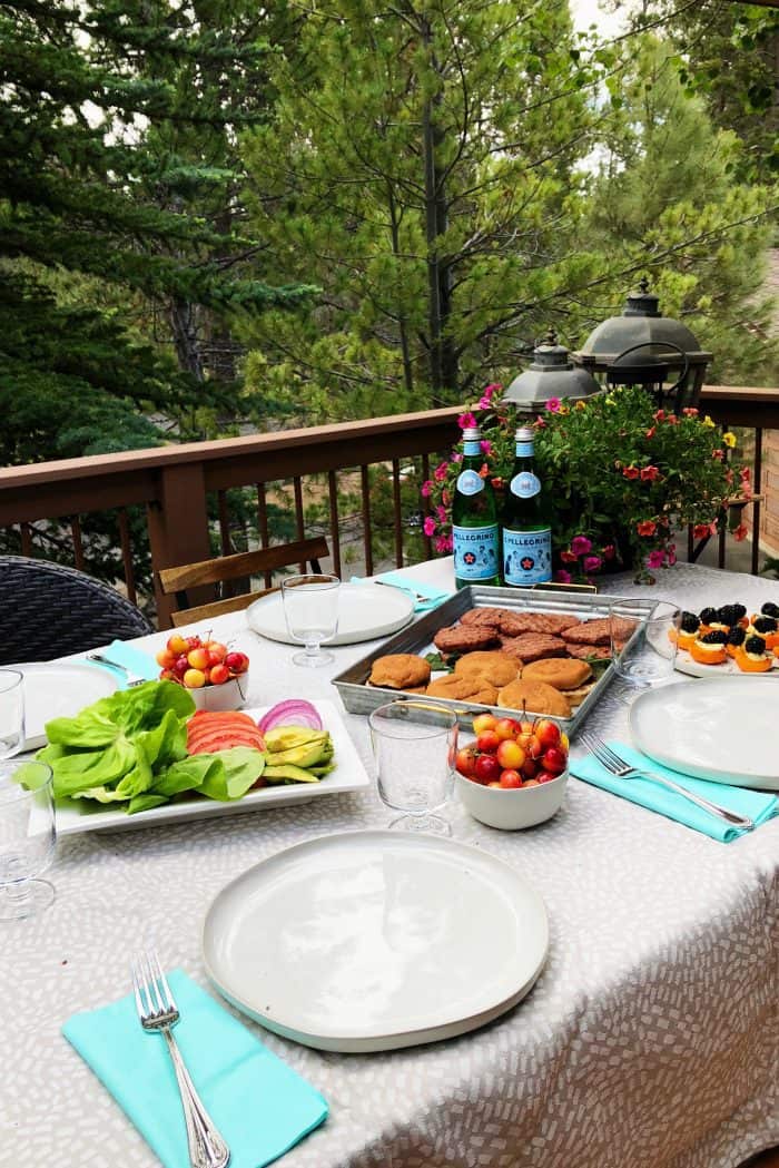 Tablescape: Grilled Best Turkey Burgers Recipe