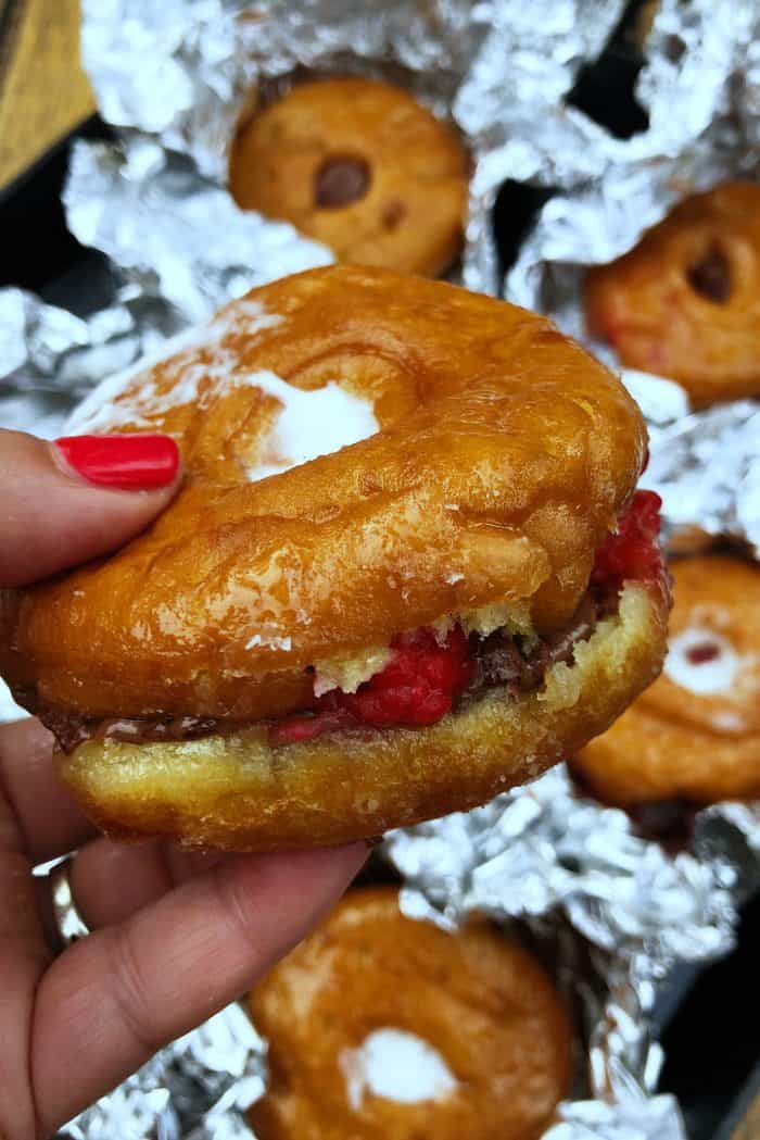 Delicious Grilled Glazed Nutella Donut Sandwich