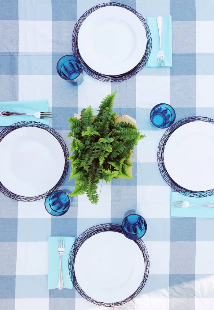Summer Table with fern