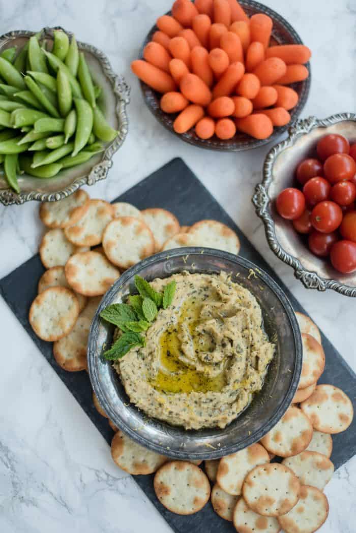 Fresh Mint Lemon Hummus