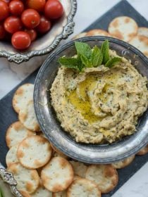 Fresh Mint Lemon Hummus Recipe