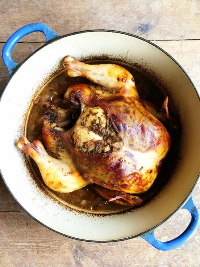 Roasted Balsamic Whole Chicken Recipe - Reluctant Entertainer