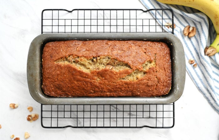 a loaf of Best Sour Cream Banana Bread