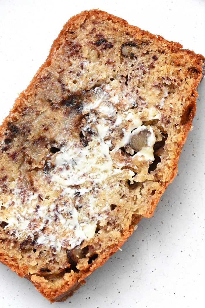 Best Sour Cream Banana Bread with melted butter