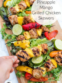 Pineapple Mango Grilled Chicken Skewers