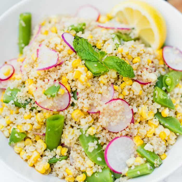 Fresh Quinoa Radish Corn Salad Recipe