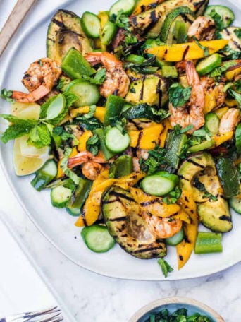 Mango Avocado and Shrimp Salad