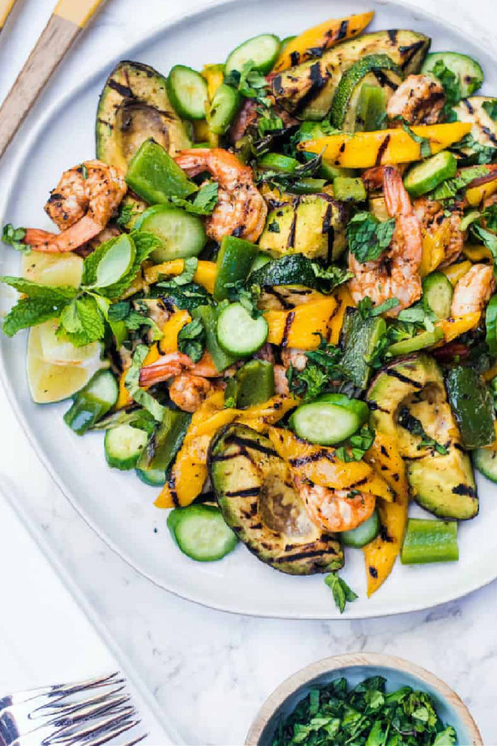 Mango Avocado and Shrimp Salad