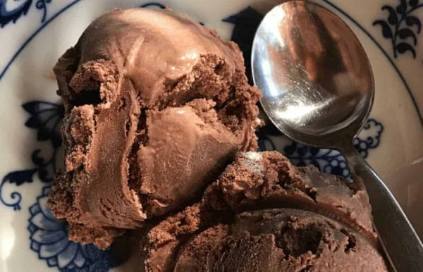 spoonful of chocolate ice cream