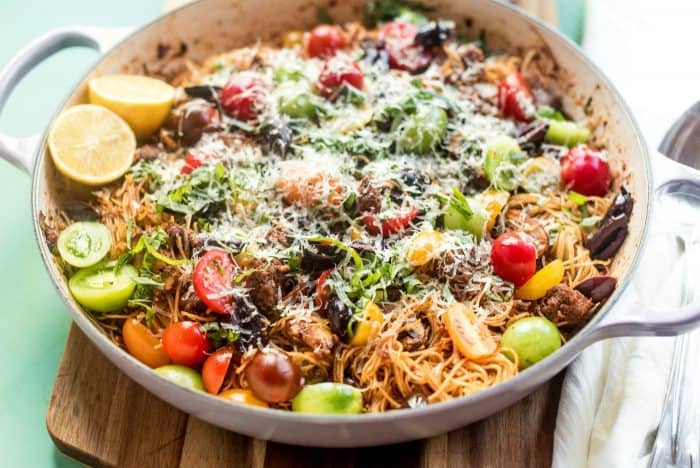 EASY Summer Pasta with Bolognese Sauce