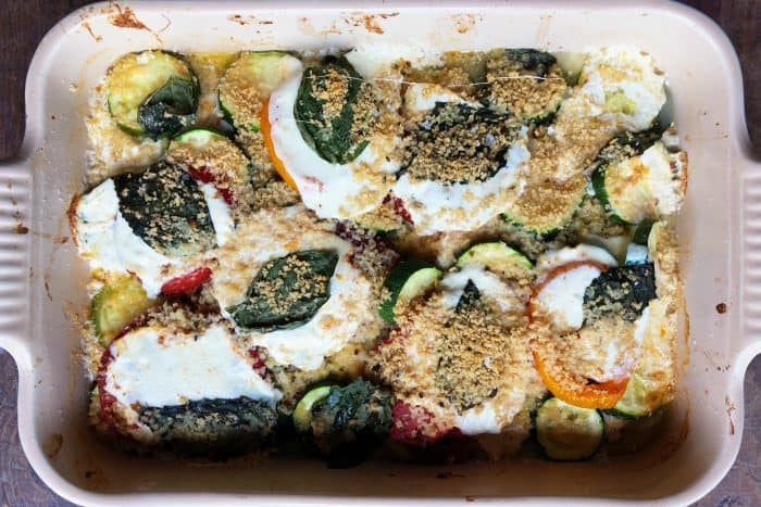 End of summer Cheesy Baked Zucchini Casserole