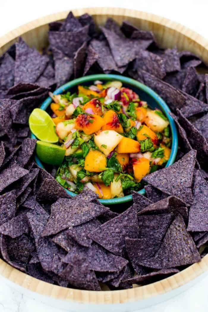 Fresh Peach Salsa With Mint