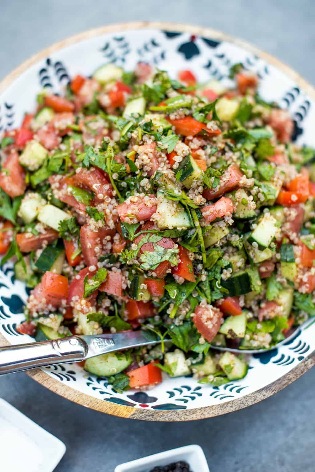 Fresh Israeli Quinoa Chopped Salad - Reluctant Entertainer