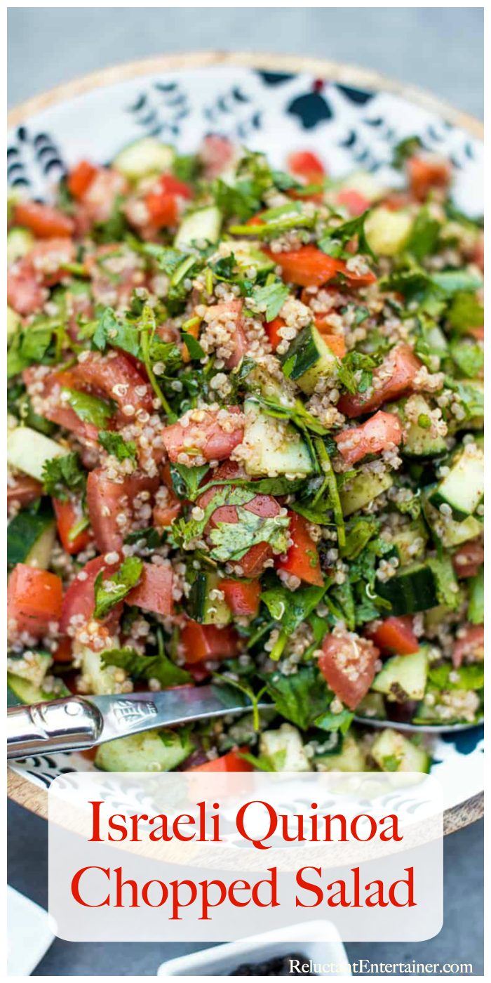 Fresh Israeli Quinoa Chopped Salad - Reluctant Entertainer
