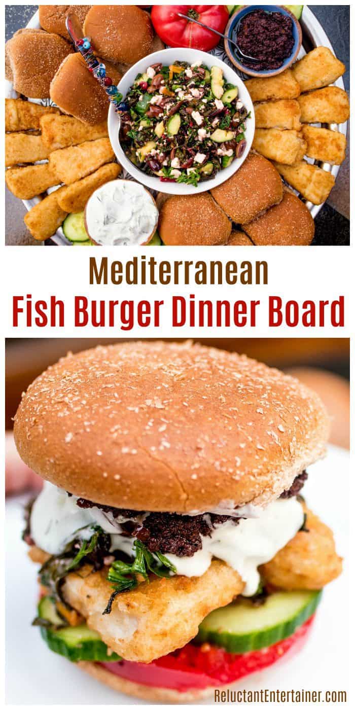 Mediterranean Fish Burger Dinner Board Recipe