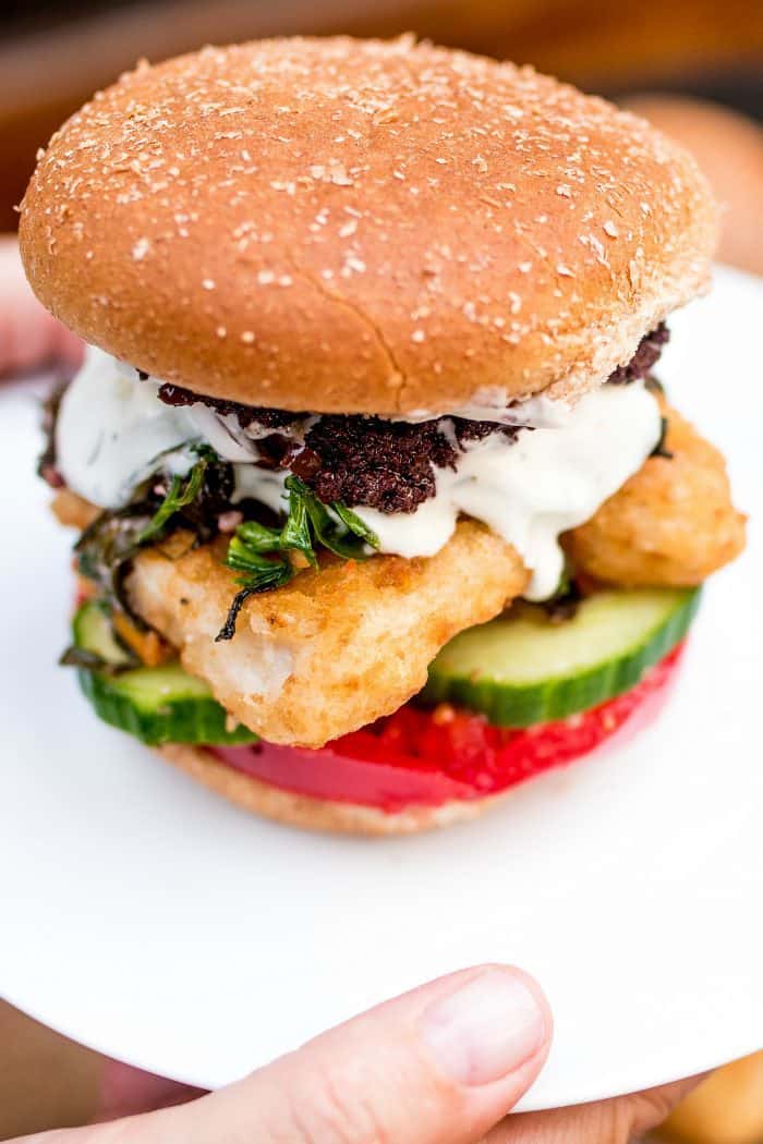 A Mediterranean Fish Burger 