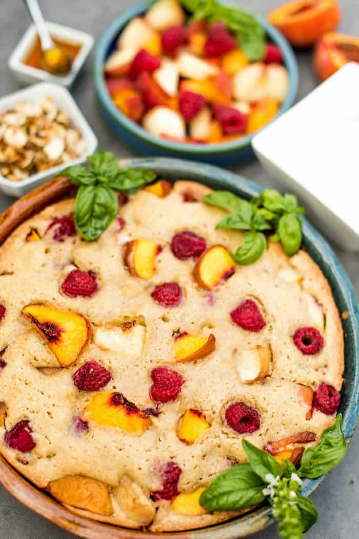 Delicious Olive Oil Peach French Pound Cake