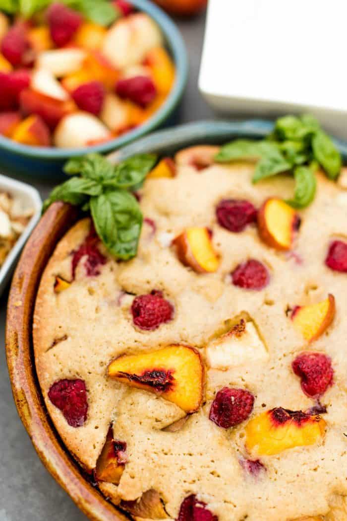 Easy Olive Oil Peach French Pound Cake