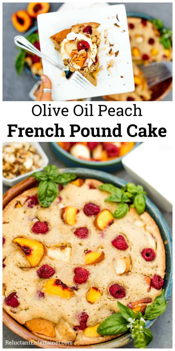 Olive Oil Peach French Pound Cake Recipe