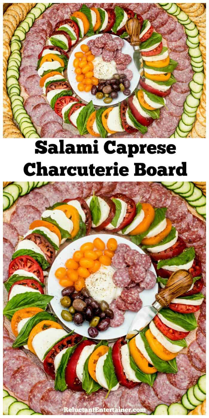 Salami Caprese Charcuterie Board Recipe