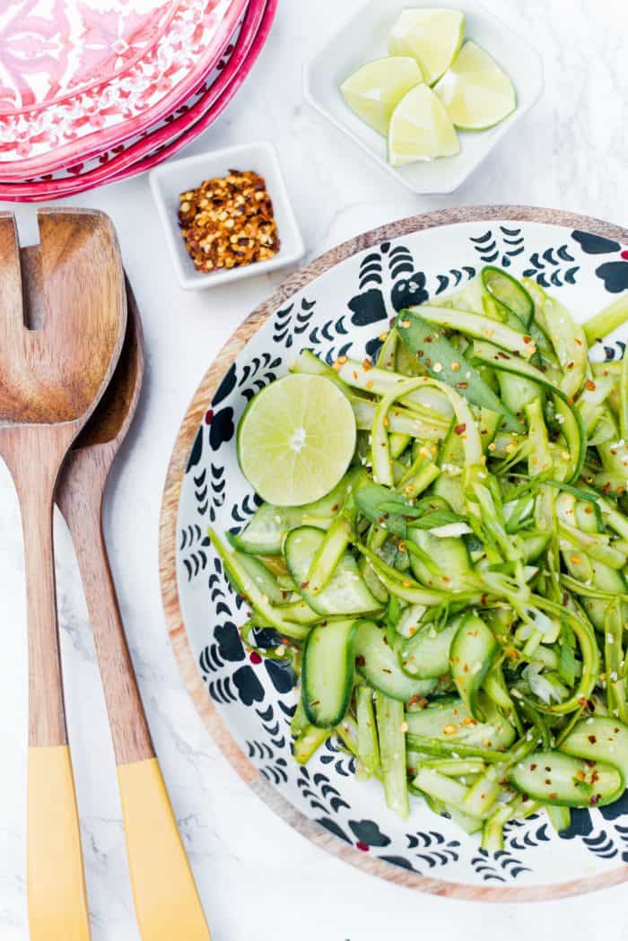 Best Shaved Asparagus Cucumber Sesame Salad