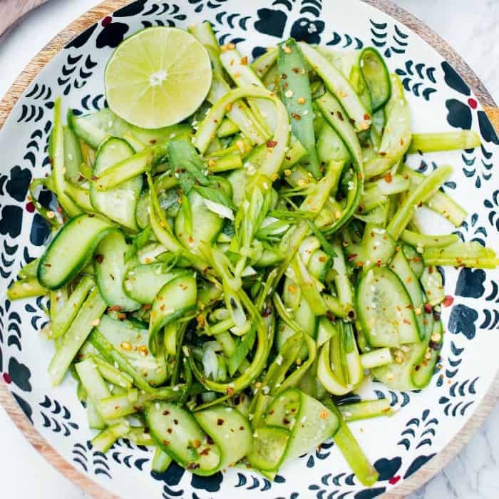 Asparagus Cucumber Sesame Salad - SQ