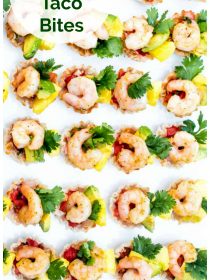 plate of 24 little shrimp taco bites