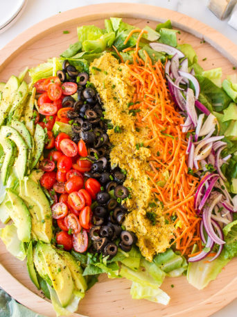 a vegan cobb with dressing