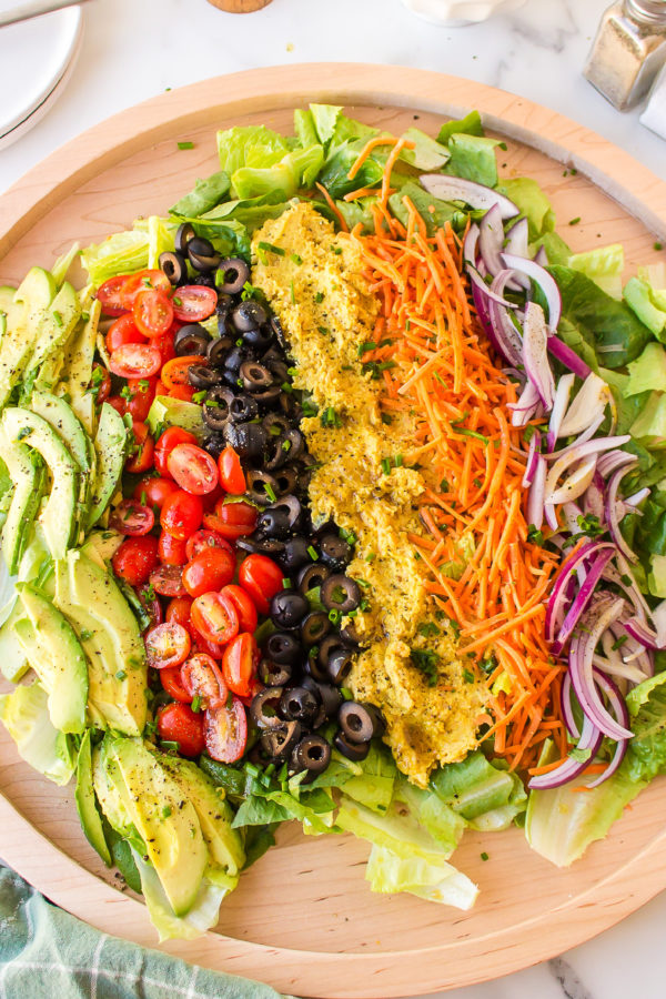 a vegan cobb with dressing