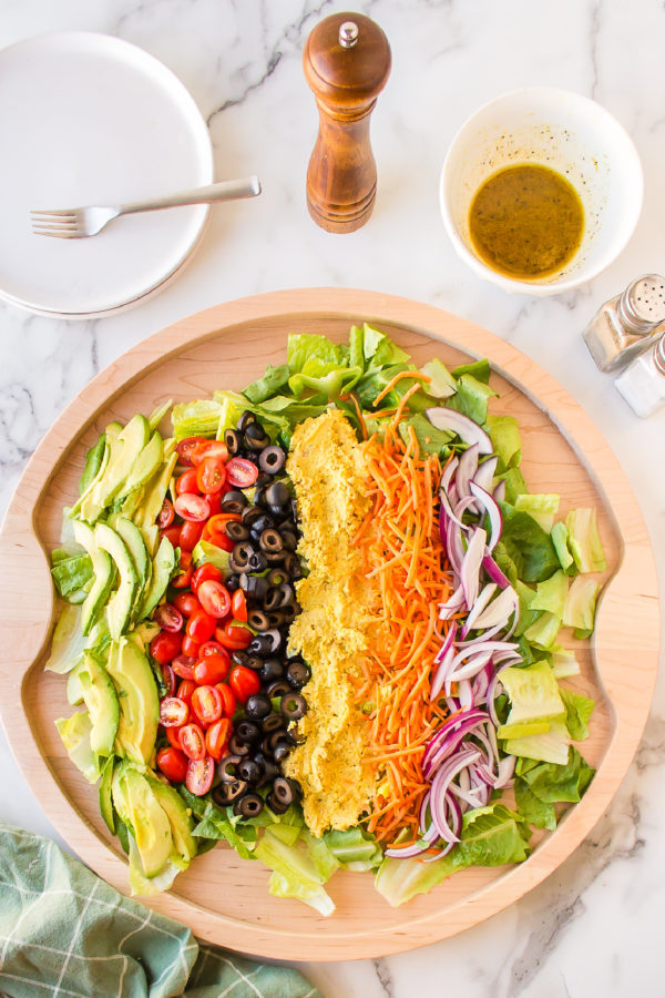 Vegan Cobb Salad on 20-in BIG BOARD