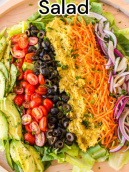 layers of cobb salad ingredients