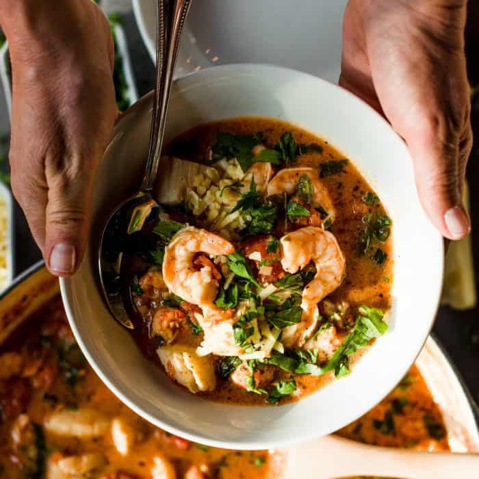 Coconut Milk Tomato Mixed Seafood Soup Reluctant Entertainer