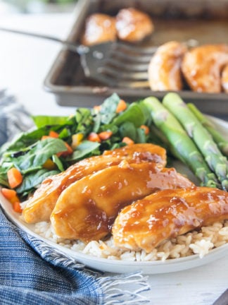 serving of Baked Teriyaki Chicken Tenders