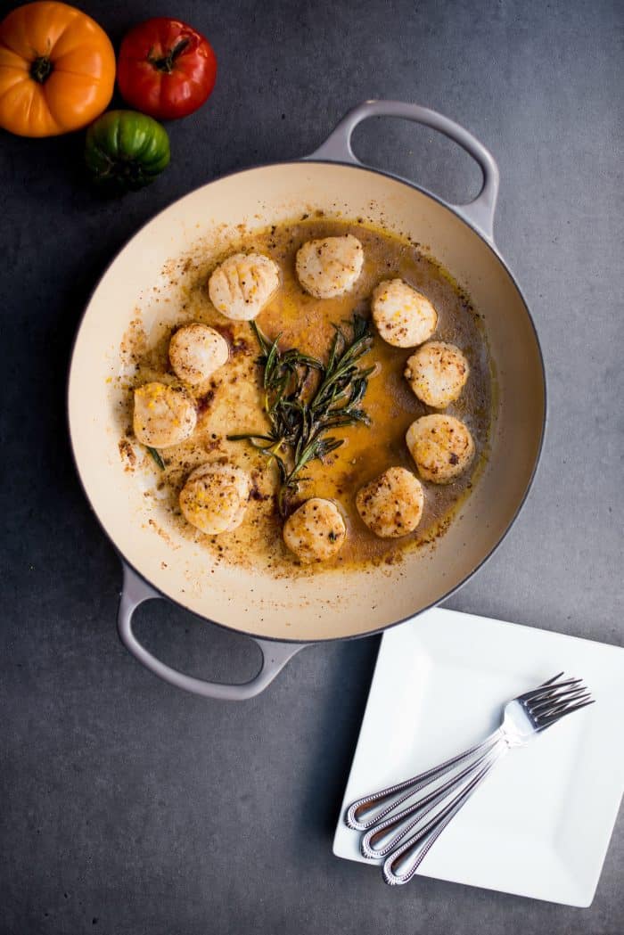 Browned Butter Rosemary Scallops