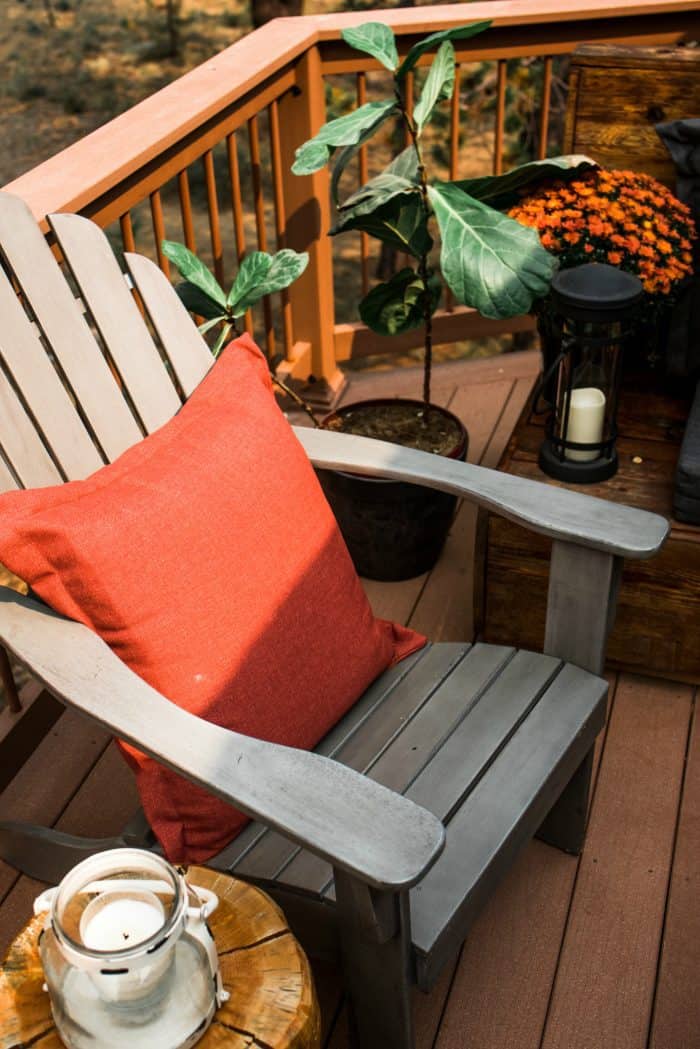 Cozy Outdoor Living Space - pillows for fall