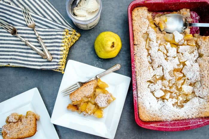 BEST No-Peel Easy Pear Cobbler