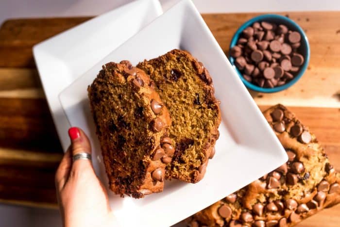 Tasty Pumpkin Chocolate Chip Banana Bread