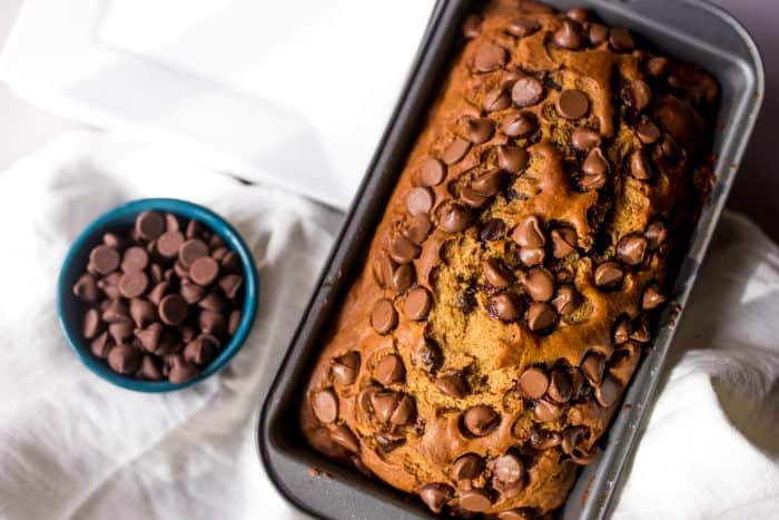 BEST Pumpkin Chocolate Chip Banana Bread